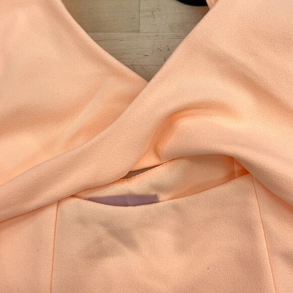 Show Me Your Mumu Womens Size M Luca Midi Dress Cantaloupe Twist Front Stretch - Picture 15 of 16